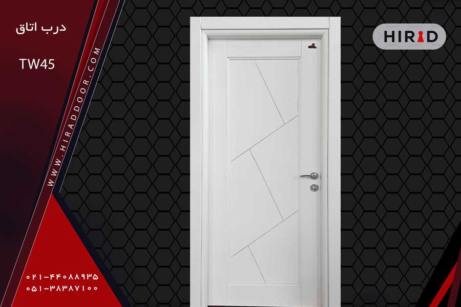 درب ضد آب سفید تک قاب با طراحی زیبا